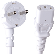 삼정 국산 AC 전원케이블 파워코드 화이트, 1.5m, 1개