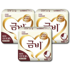 금비 속기저귀 실버 일반형 30p, 30매, 3개