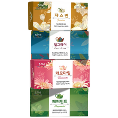 [본사직영] 다예 건강한 하루차 티타임 4종(쟈스민8T+얼그레이8T+캐모마일8T+페퍼민트8T), 1개, 32개입, 21.6g