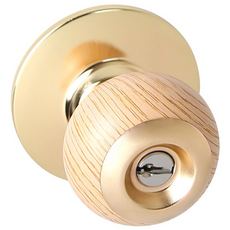 S1000 우든 열쇠형 원통형 방문손잡이, 1개