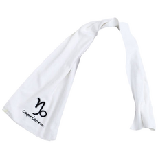 星座運動毛巾 25 x 110 cm 110g, 1個, 摩羯座(白色)