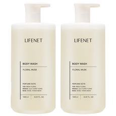 라이프넷 바디워시 플로럴 머스크, 1L, 2개