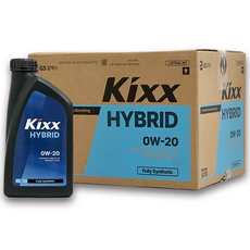 킥스하이브리드0w20 100%합성엔진오일, 5개, 0w20, 1L