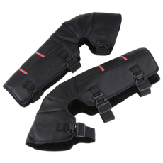 NewTrend M10 3세대 오토바이 방한 방풍 무릎보호대, 블랙, 1세트
