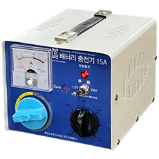 삼양에이브이알 차량용 배터리 충전기 12V 24V겸용 15A SY-15A, 1개, 110cm