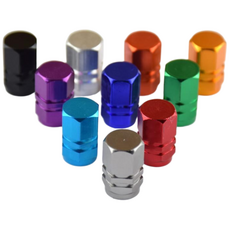 밸브캡 타이어마개 육각 알루미늄 공기마개 타이어밸브캡 에어캡 공기주입구 벨브캡 차량용 자동차 타이어 밸브, 4개, 다크그레이