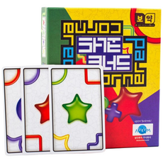 보약게임 코너드 기능성 스피드 순발력 도형 칼라 카드 보드게임 2인-5인 7세 이상, 혼합, 1박스