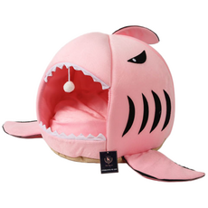 DING DONG PET 鯊魚造型寵物窩, 粉色的