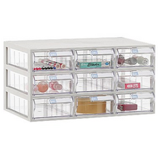 모아이샵 다용도 투명 수납함(중형) 수납함, 07_수납함 9칸