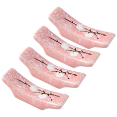 제이_ 도자기 세라믹 수저받침 식기받침 4종 4개 묶음, 1세트, 03 화이트 플라워 (4개)