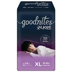 하기스) 굿나이트 남녀공용 특대형 14매, 특대형(XL), 1개