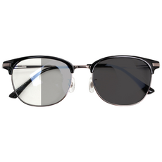 변색안경 JB9 click 하금테 2컬러 블루라이트차단 멀티안경 선글라스 자외선차단 클릭 남녀공용 제이비나인 +케이스+안경수건