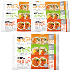 허닭FIT 저당 현미곤약 김밥 3종 혼합, 9개, 220g