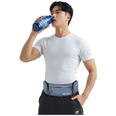 [당일출고] 방수 러닝벨트 물병수납 러닝 초경량 런닝 가방 고급 허리힙색, 표준형, 그레이, 1개