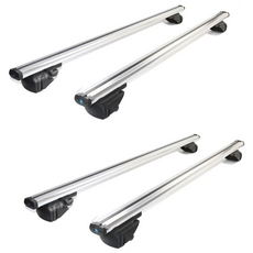 락모터스 차량용 루프랙 가로바 1개 세트판매 캐리어 캠핑 지붕 천장 SUV 승용차, 실버+블랙, 1세트