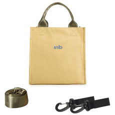 inb 防水托特包+背帶+車帶掛勾 2入, 芥末黃
