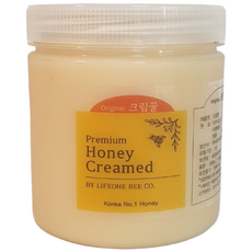 유럽식 크림꿀 600g 국내산 100% 벚꽃 야생화향 아카시아꽃 밤꽃 사양 혼합벌꿀 Korean farmmer Creamed Honey, 1개, 자연사양혼합맛