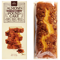 신라명과 아몬드파운드케이크 /주문제작 택배발송당일 생산.선물용 쇼핑백 증정, 500g, 1개