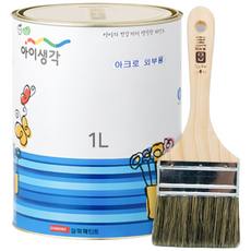 삼화페인트 아이생각 아크로 외부용 수성페인트, 백색, 1L, 1개