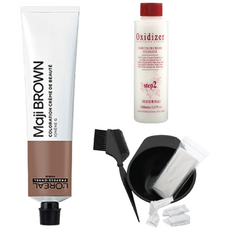 (산화제+시술도구)로레알 마지브라운 50ml, B4.35 웜브라운, 1개