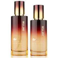 쟝블랑 지니윰 센서티브 케어 스네일 스킨로션 세트 2종 피부 보습 여성을 위한 화장품 선물 토너+에멀젼, 1세트