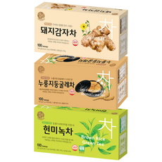 송원 현미녹차 +누룽지둥굴레차 +돼지감자차 (300T)
