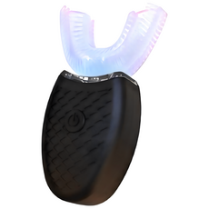 커채 u형 전동칫솔 치아미백기 방수 구강 청결 초음파 스케일링, 기본 충전 블랙, 1개, XYQO2