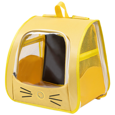 PASTEL PET 寵物翹鬍子後背式外出包, 1個, 黃色