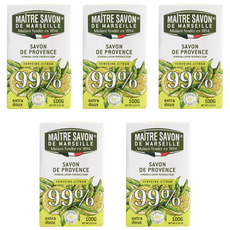 매터사봉 프랑스 마르세유 퍼퓸 클렌징 세안 천연 비누-시트러스버베나향, 100g, 5개입
