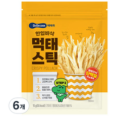 베베쿡 한입 바삭 먹태스틱, 먹태맛, 15g, 6개