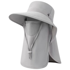 바이샌드 여성 햇빛가리개 자외선차단 작업모자, 그레이, 1개