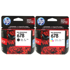 HP 678 잉크 HP3545 HP4645 HP2545 HP3540 HP2546, 검정+컬러, 1개