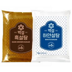 올따옴 추천 백설 하얀설탕 1kg+흑설탕 1kg, 1kg, 2개