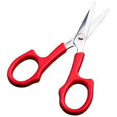 PIN 만능 자수 가위 휨 머리 날카로운 원단 실 커터 섬유 공예 핸드메이드 DIY 재봉 도구, 곧은 가위 머리, 빨간색, 1개