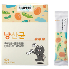 바이오펫츠 고양이 영양제, 30회분, 장건강/유산균, 1박스