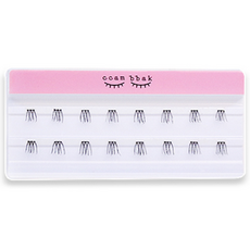 깜빡 인조 속눈썹 9mm, Light Pink Black 1기둥, 1개