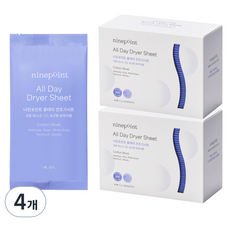 ninepoint All Day 烘衣機用纖維柔軟紙 棉花麝香 正裝, 40張, 4個