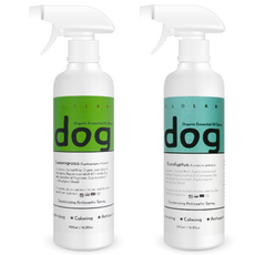 FLOLAB 狗狗用有機原料殺菌除臭劑 檸檬草香 500ml + 尤加利香 500ml, 1套