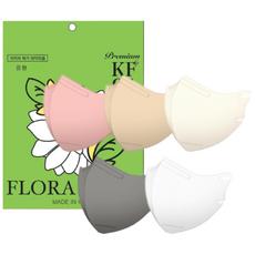 플로라 KF94 국산 새부리형 컬러 마스크, 10매입, 10개, 컬러혼합5종(중형)