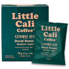 Little Cali 無咖啡因日落濾掛式咖啡, 13g, 6入, 1個