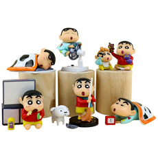 6종 짱구의 일상 피규어 세트 인테리어 소품, 1세트