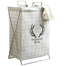 접이식 세탁 빨래바구니 분리수거함 2P, 그레이, 2개