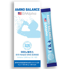 아미노밸런스 EAAlpha 이에이알파 류신 단백질 아미노산 보충제 다이어트 근육강화 BCAA 의 36배 효과, 1박스, 84g