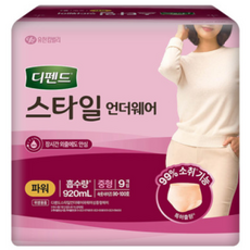 디펜드 여성용 스타일 언더웨어 성인기저귀 파워, 중형, 9개입, 1개