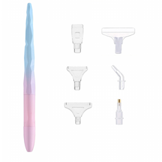 뉴타임즈 DIY 다기능 다이아몬드 드로잉 포인트 드릴 펜 큐빅 십자수 펜 주얼리 다이아 자수 보조 도구, 1개, 핑크 블루 서리로 덥은 펜  WCDZ-00124J
