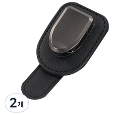 심플리프 차량용 선글라스 클립, 2개, 블랙