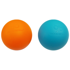 굿바디 실리콘 마사지볼 2개 세트 가방포함, 1세트, 오렌지+블루