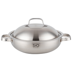 국산 SrO 통삼중 스텐 냄비 인덕션 겸용 편수 양수 전골 IH 통3중, 20궁중 파티웍, 1개