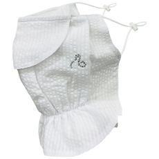 [아리체]지지미 스트라이프 마스크 / 면마스크, 화이트, 1개