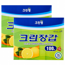 크린랩 크린장갑 100매, 100개입, 2개
